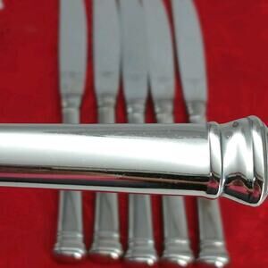 6X BK Lenox Eternal Stainless Flatware Butter Knife Knives Solid Handle